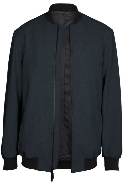 Bankers Grey Solid Bomber Jacket
