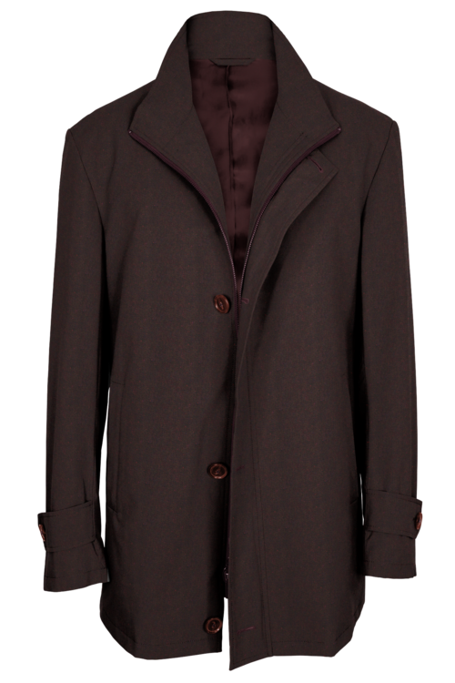 Berry Donegal Four Button Zippered Car Coat