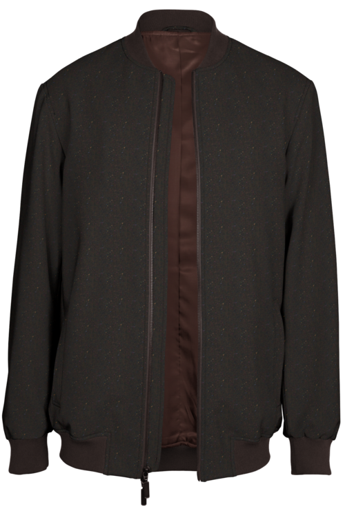 Brown Donegal Bomber Jacket