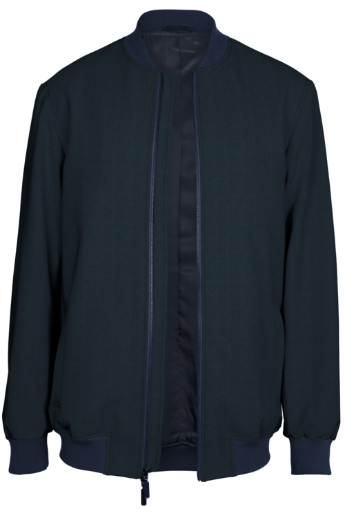 Denim Birdseye Bomber Jacket