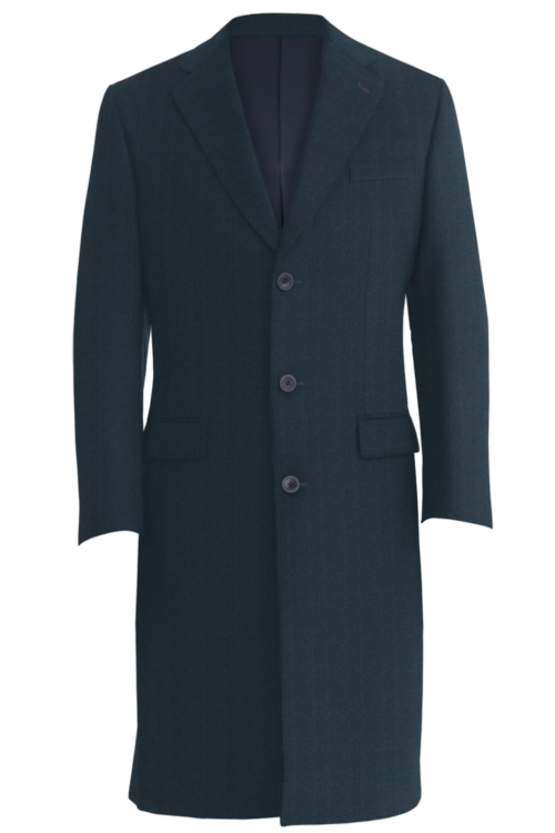 Denim Birdseye Three Button Topcoat