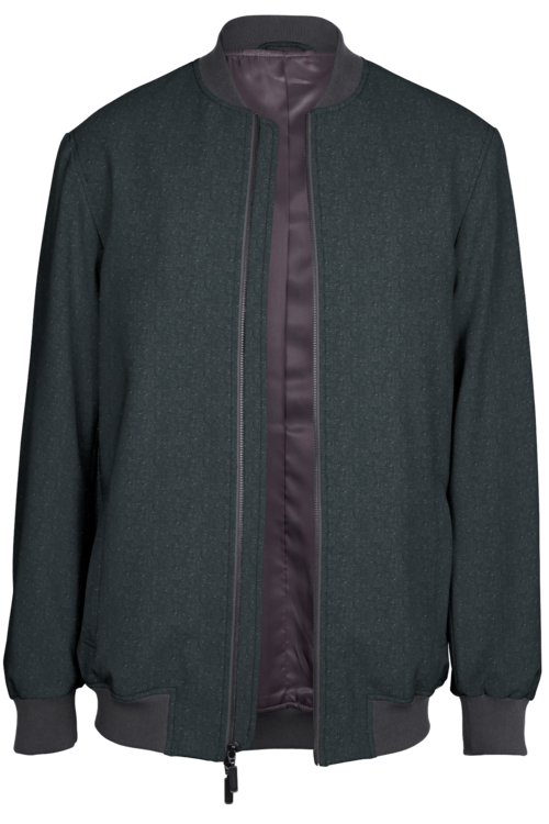 Grey Donegal Bomber Jacket