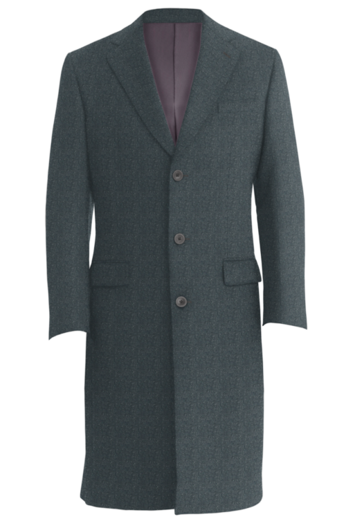 Grey Donegal Three Button Topcoat