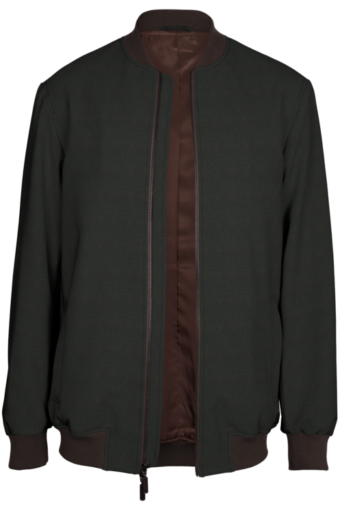 Mahogany Twill Bomber Jacket