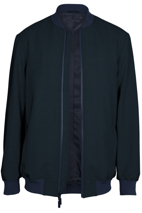 Midnight Navy Donegal Bomber Jacket