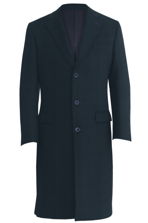 Midnight Navy Donegal Three Button Topcoat