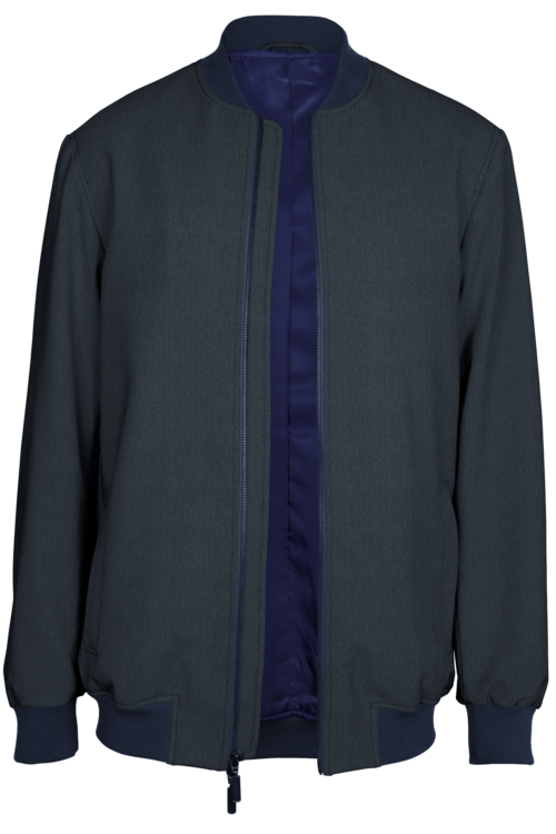 Navy Twill Bomber Jacket