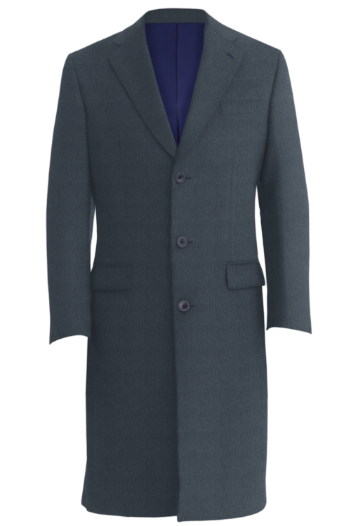 Navy Twill Three Button Topcoat