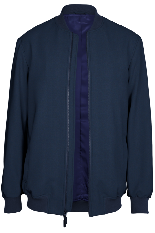 Navy Twill Bomber Jacket