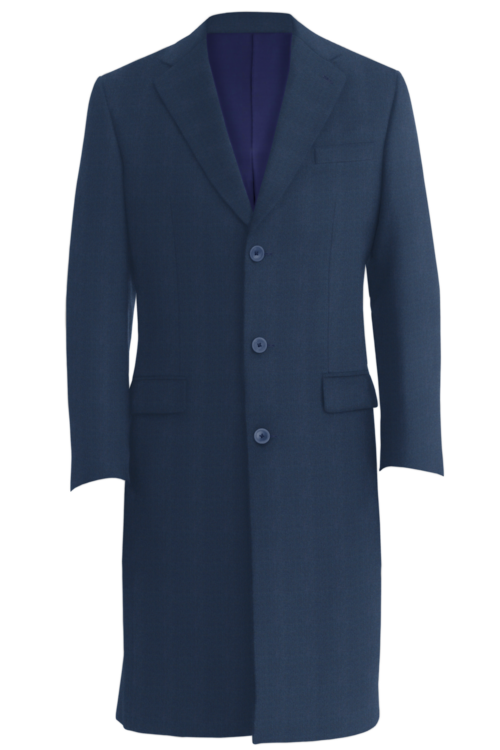 Navy Twill Three Button Topcoat