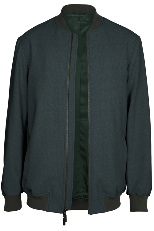 Olive Birdseye Bomber Jacket