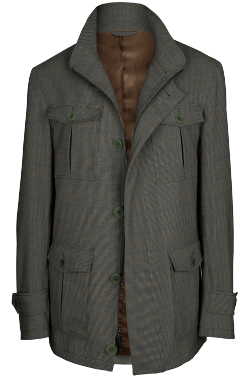 Olive Tweed Five Button Field Jacket