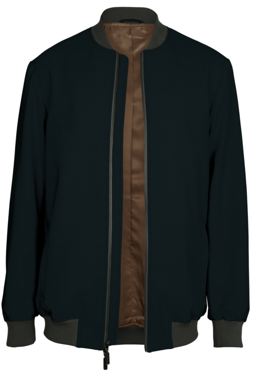 Olive Twill Bomber Jacket