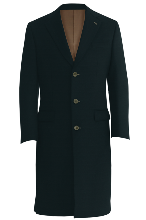 Olive Twill Three Button Topcoat