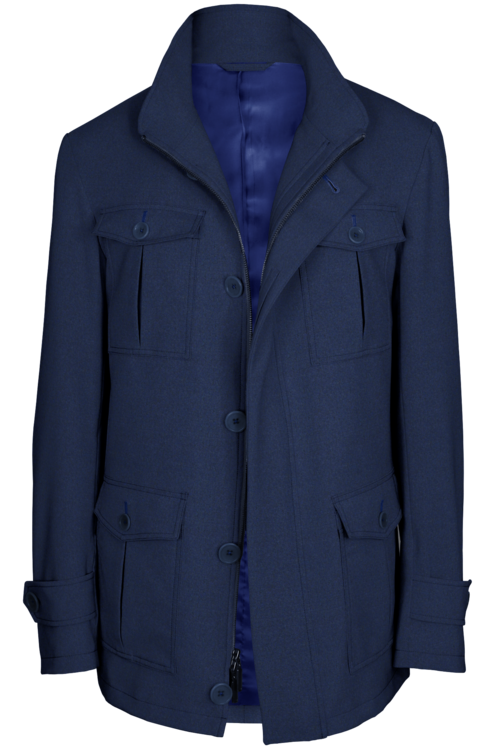 Royal Melange Five Button Field Jacket