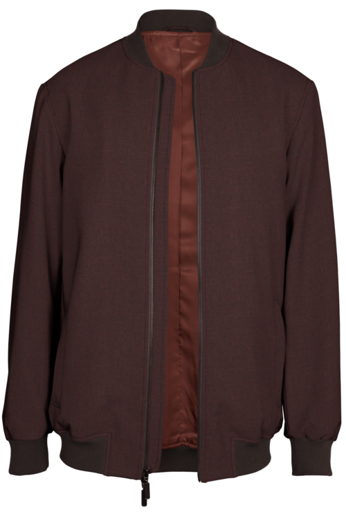 Rust Melange Bomber Jacket
