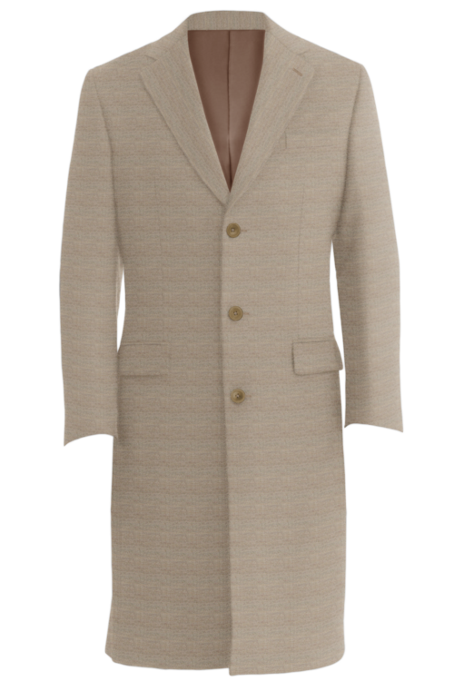 Sand Twill Three Button Topcoat
